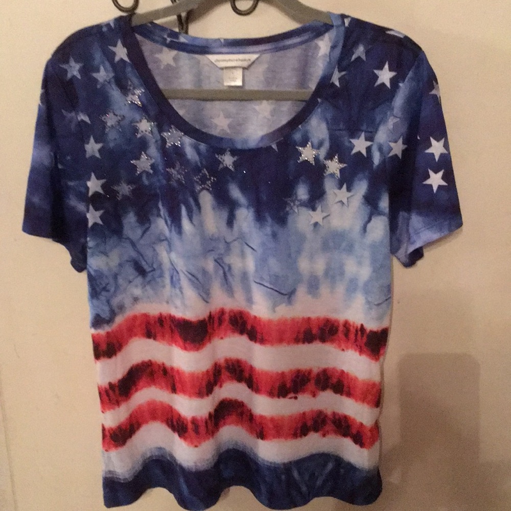 Short sleeve shirt patriotic design size L